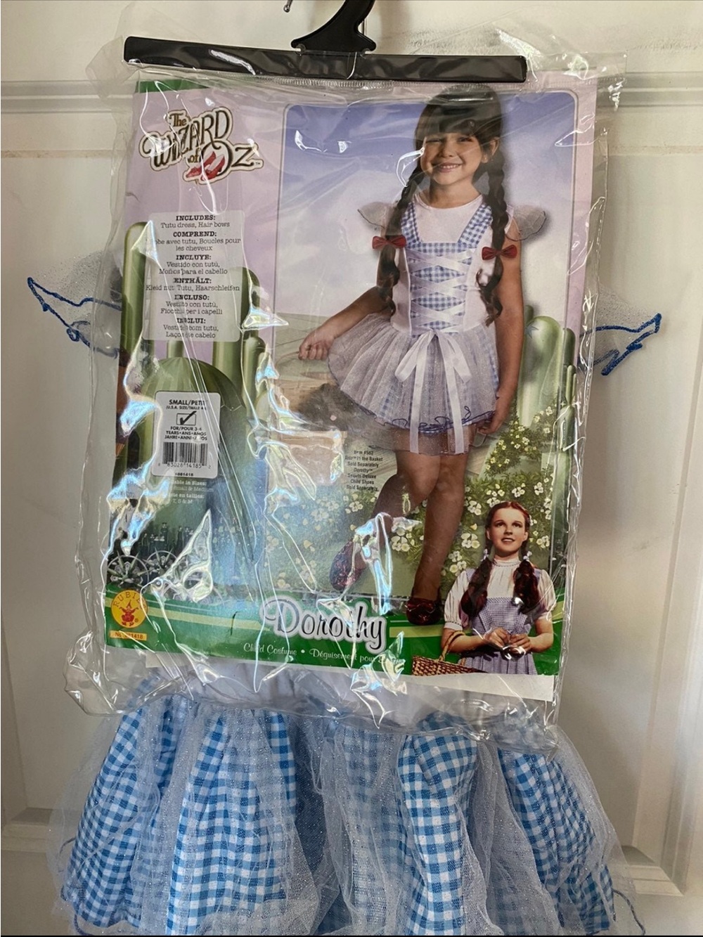 Dorothy Blue Gingham Girls' Costume Dress with Red Shoes